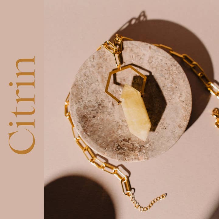 PHOEBE´S - Wholesale Pendant/Charm Necklace - Collar de citrino, joyería de cristal2