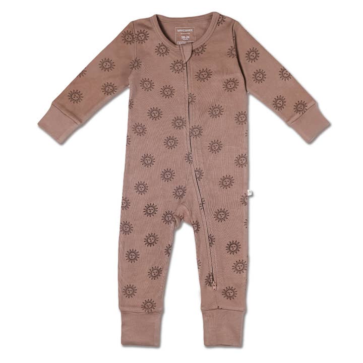 Makemake Organics - Wholesale Jumpsuit - Baby - Organic 2-Way Zip Romper - Sun