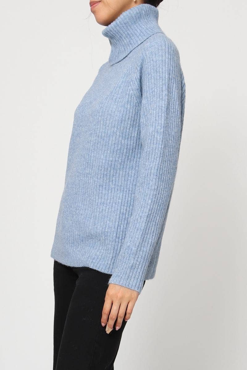 DIX-ONZE - Vente Pull en maille – femme - Pull Maille Côtelée – Col Roulé & Manches Longues45