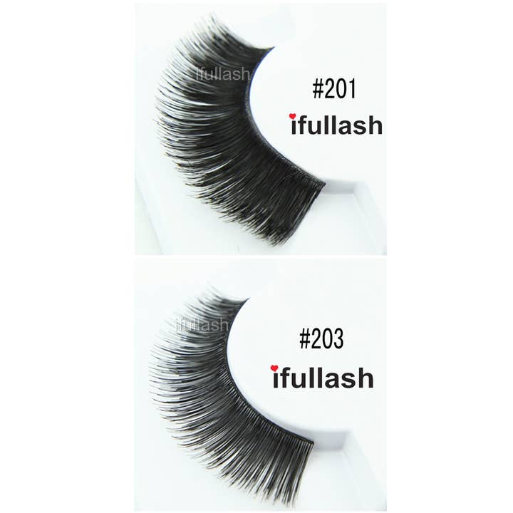 KC Factory - Wholesale False/Fake Eyelashes - Eyelashes Black 12Pair - Human Hair (100LASH-02)9