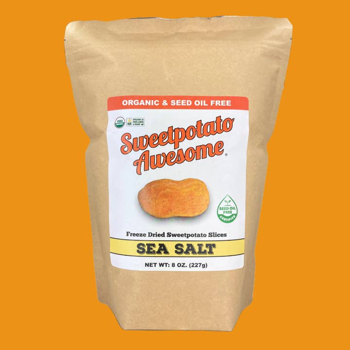 Sweetpotato Awesome - Wholesale Chips - 8 oz Sea Salt Sweetpotato Slices/Chips0