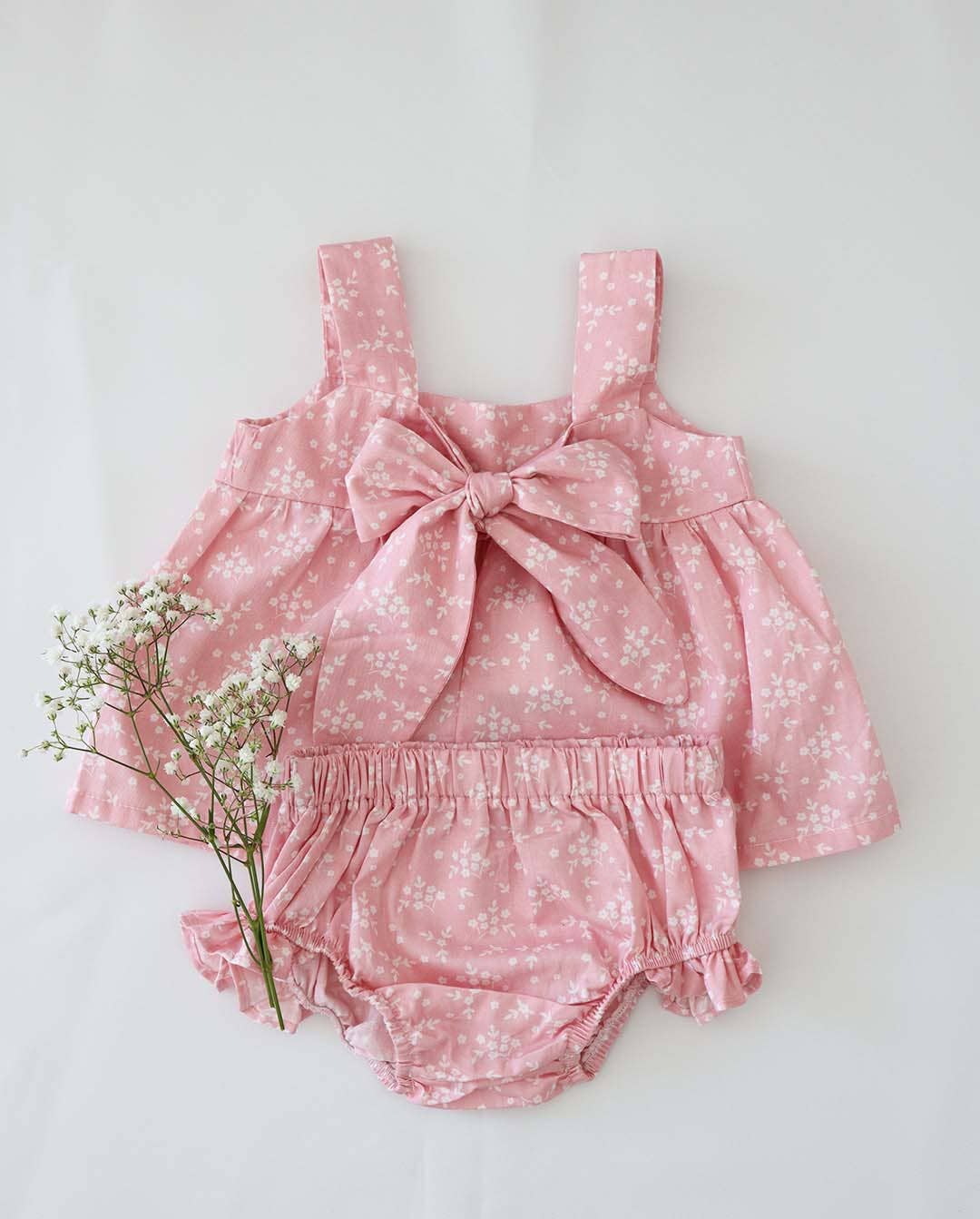 Maman - Wholesale Top en broek-set - Baby - Baby Meisje Alice Blossom Roze Top en Bloomer Broek Tweedelige Set (100% Katoen)2