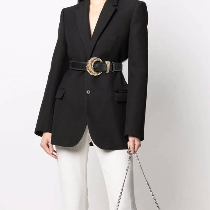 PEACH ACCESSORIES - Vente Ceinture – femme - Ceinture large avec boucle dorée tourbillonnante BEL0604