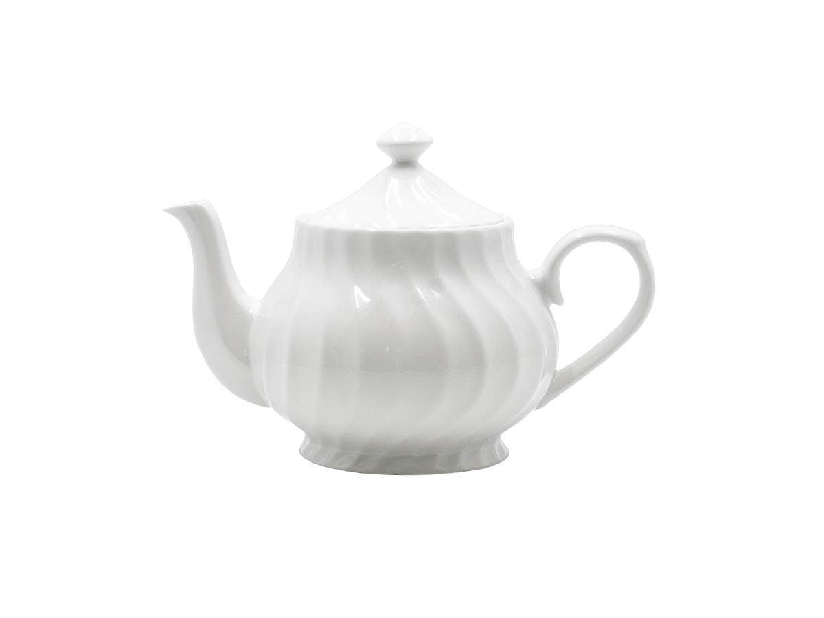 Lynns - Venta al por mayor Teteras - Tetera elegante de porcelana de 1,1 L con diseño vintage en espiral8