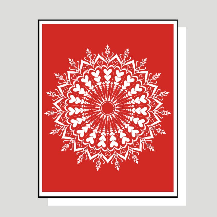Love (hidden word mandala) for wholesale by New Wing Studio