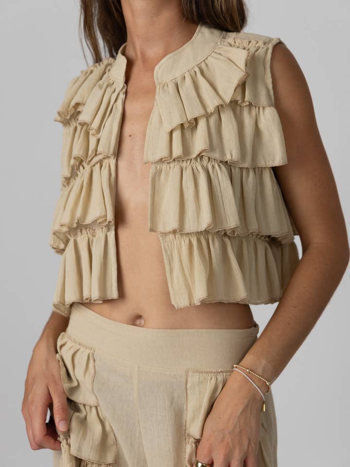 Gilet con Volant Bohemia per la vendita all'ingrosso da parte di Gipcco Design