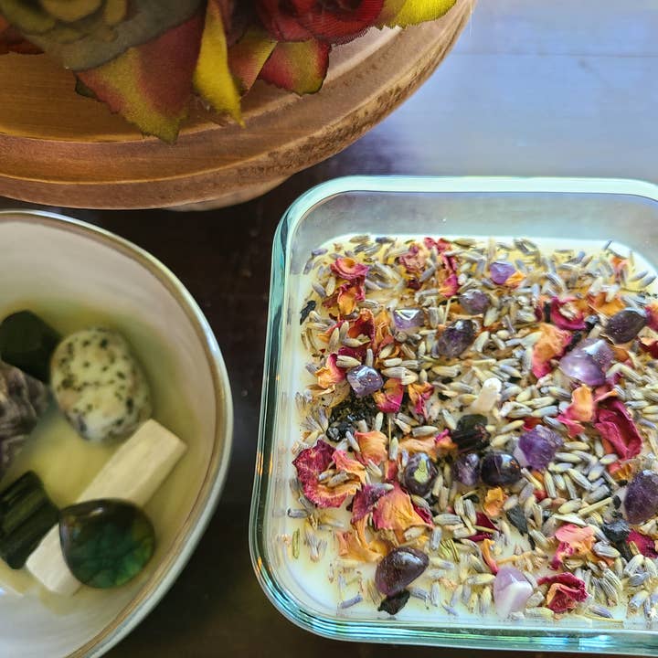 Starstruck Candles - Wholesale Jar/Filled Candle - Anxiety Crystal Intention Candle3