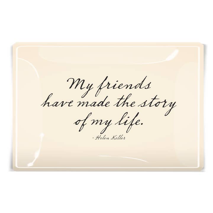 Ben's Garden - Wholesale Decorative Tray - My Friends Have Made Decoupage Glass Tray0