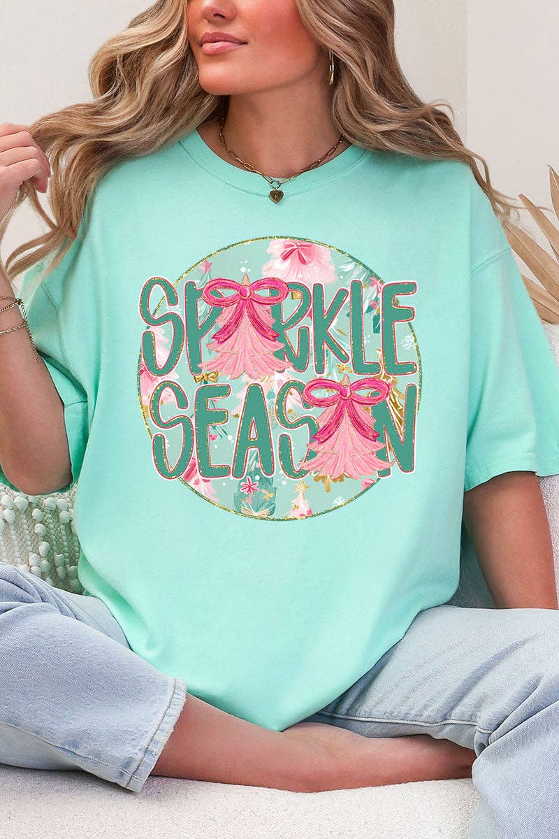 Wholesale Accessory Market - Wholesale Screen Printed T-Shirt - Women's - Sparkle Season Comfort Colors Adult Ring-Spun Cotton Tee1
