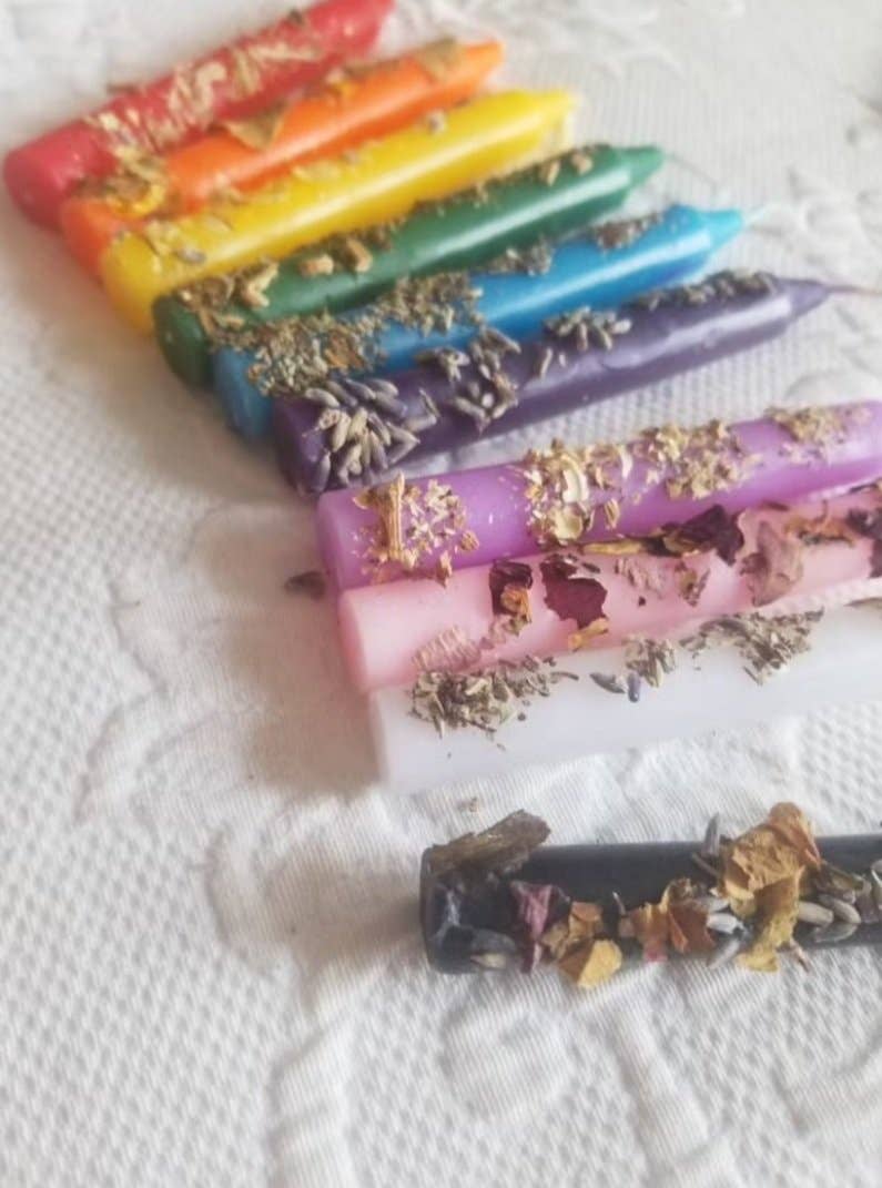 CharlieHaze - Wholesale Meditation Supplies - Ritual Herb Rolled Candles For Magic Spells3