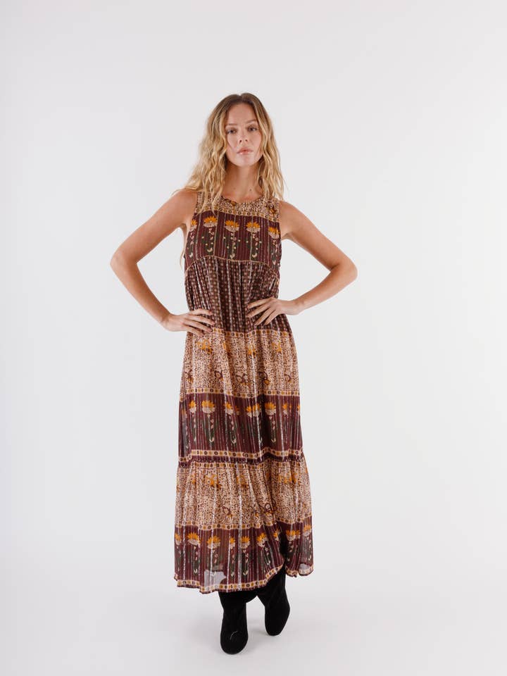 Vestido Lurex Chinmayi por atacado de RAGA