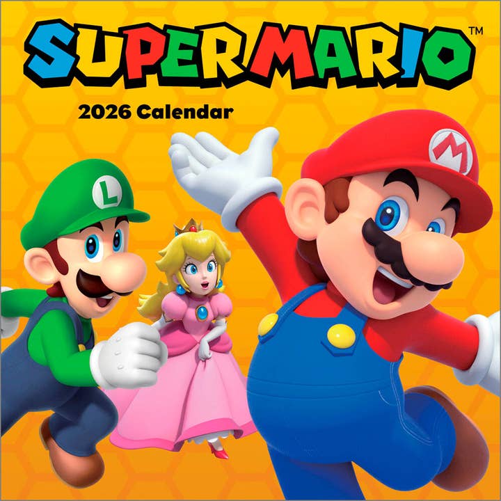 BrownTrout Publishers - Wholesale Calendar - Super Mario 2026 Monthly Wall Calendar
