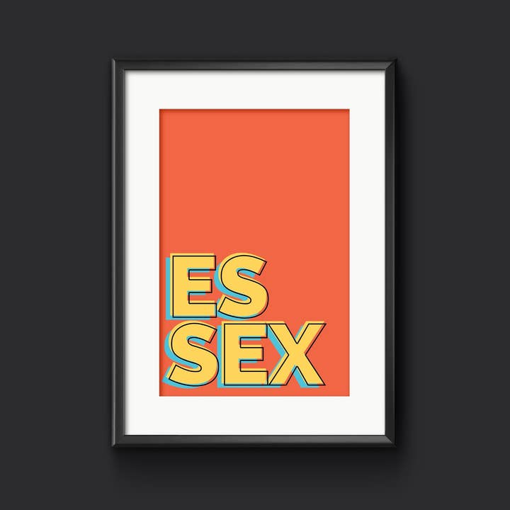 The Smudge Box – wholesale Art print – ESSEX UK County Typography Print, Place Name Picture