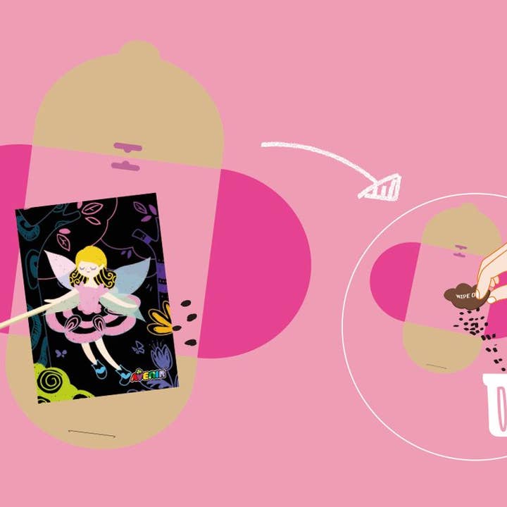 DAM - Wholesale Art Set - Kids & Baby - Avenir - Scratch Art Junior MY FAIRY FRIENDS