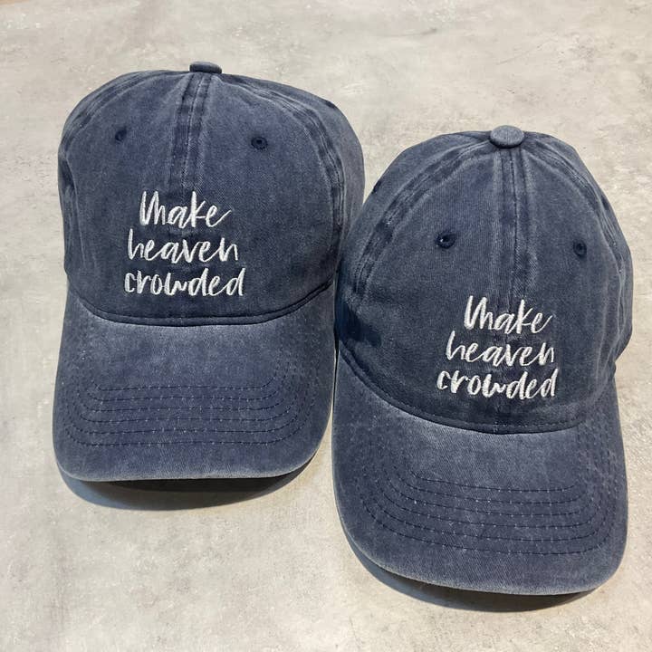 Modern Burlap - Wholesale Baseball Cap - Women's - Make heaven crowded - Baseball Cap - Blue3