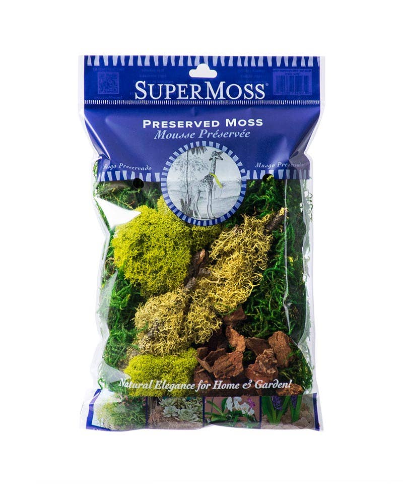 SuperMoss - Wholesale DIY Craft Kit - Fairy Garden Kit, Mixed Mosses, 80 Cu. In. (Appx. 2oz)