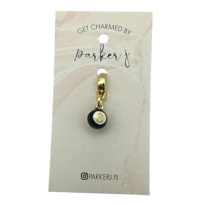 Eight Ball Charm for wholesale by Parker J Jewelry & Charm Bar