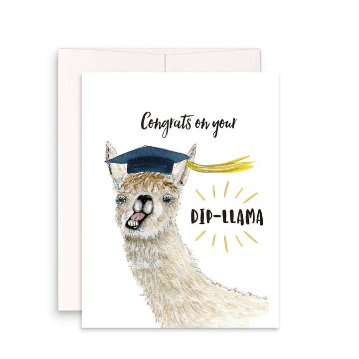 Diploma llama Grad - Cartão de graduação engraçado por atacado de Liyana Studio