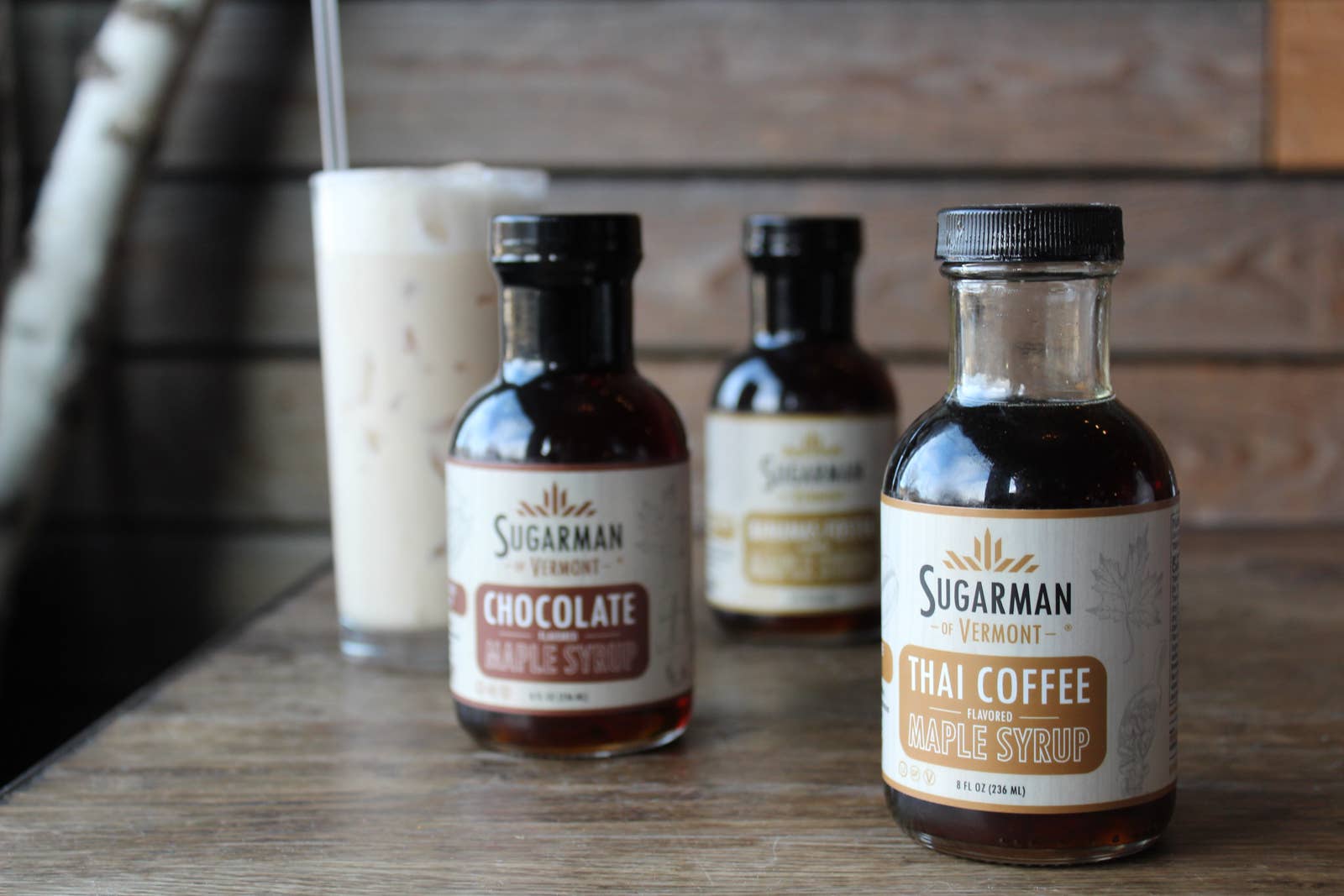 Sugarman of Vermont - Wholesale Maple Syrup - Thai Coffee Flavored Maple Syrup, 8 fl. oz (12/case)2