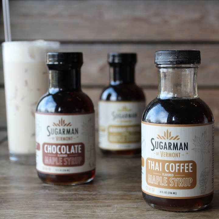 Sugarman of Vermont - Wholesale Maple Syrup - Thai Coffee Flavored Maple Syrup, 8 fl. oz (12/case)2