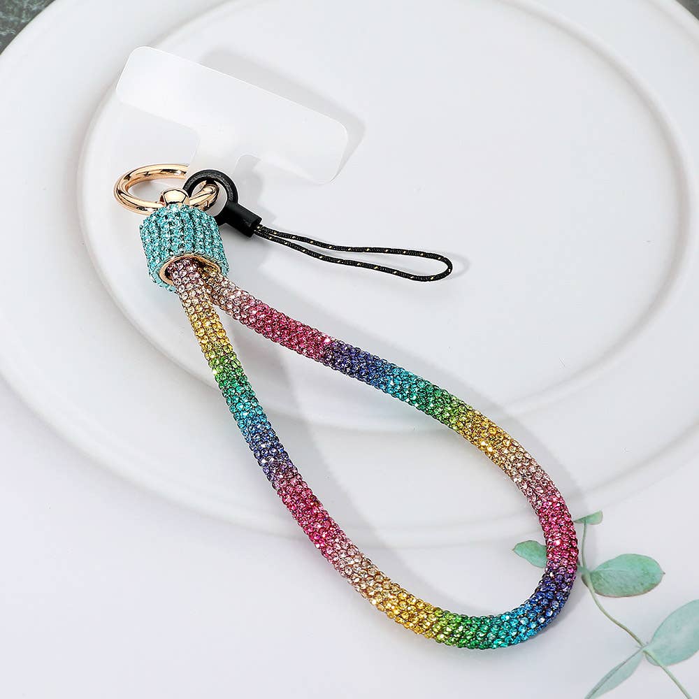 Sensibling Corp. - Wholesale Keychain - Women's - Bling Studded Phone Strap Keychain Bag Charm4