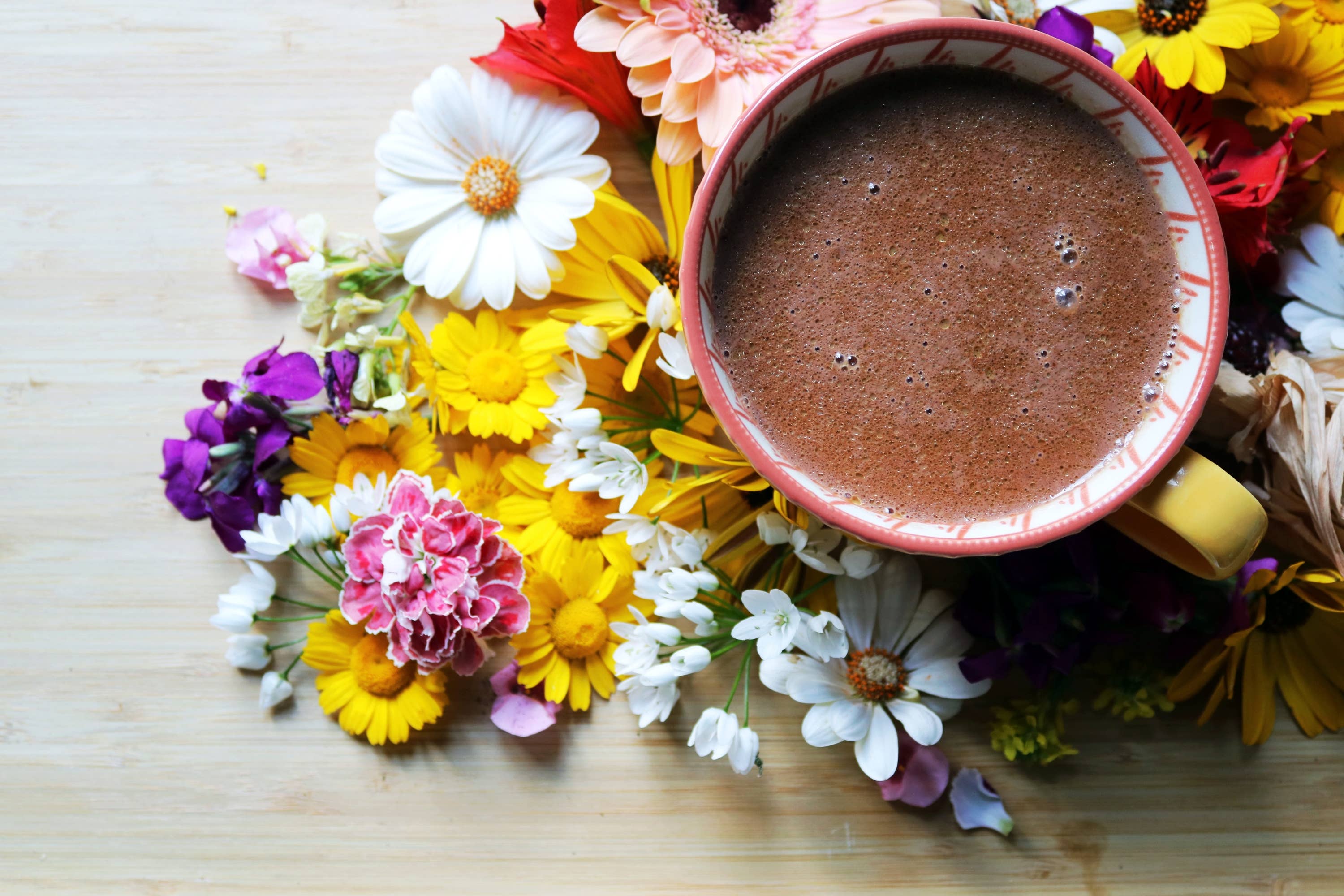 Ayamani Naturals - Vente Préparations/kits pour chocolat chaud - Morceaux de cacao cérémonial blanc conditionnés en sachets1