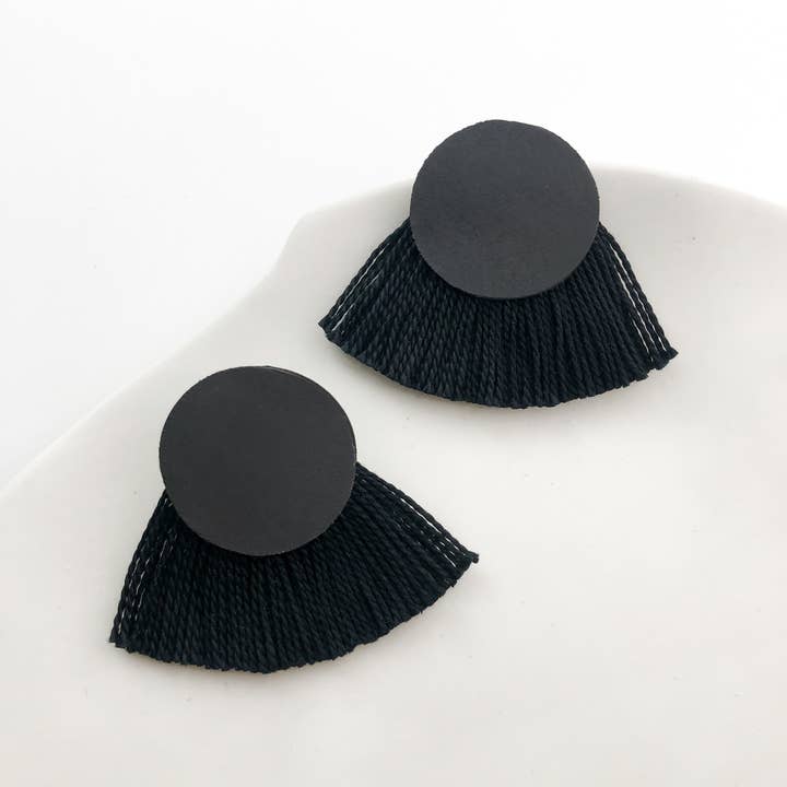 Sunset Fans Svart - Träkol Pine Skiva Trä Fläkt Frans för wholesale av Stil Works Studio