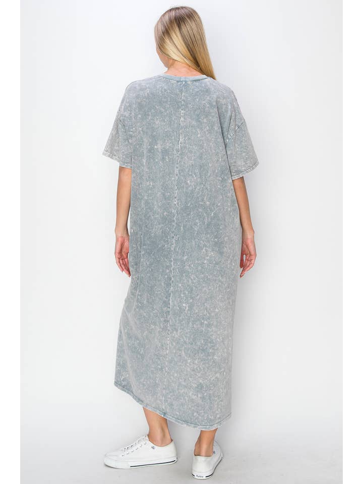 J.Her - Wholesale Dress - Women's - MineralWash Graphic Casual Dress FREE BIRD HD5711..3