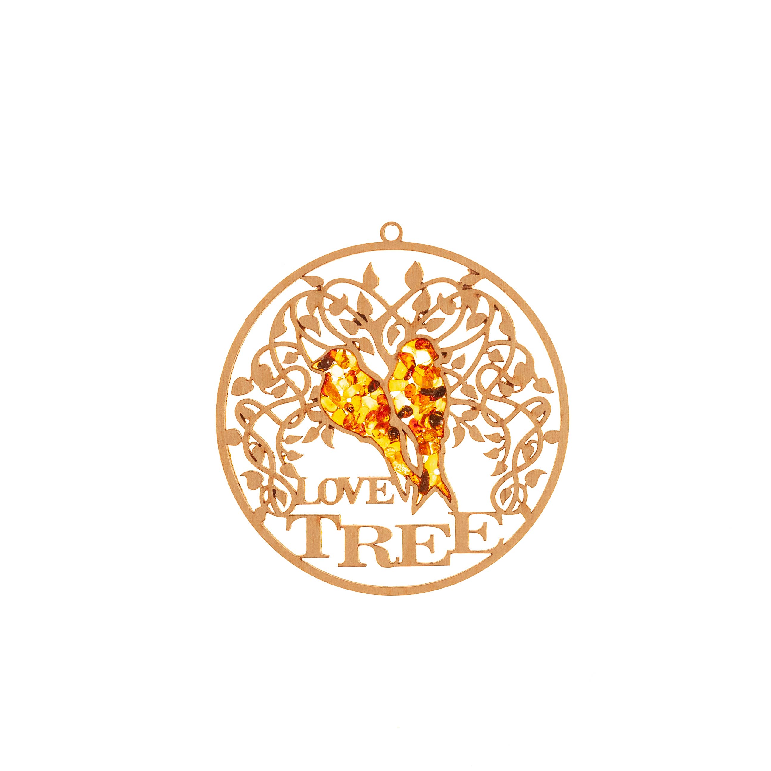 RADULY - Wholesale Suncatcher - Suncatcher amber in birch wood - butterfly3