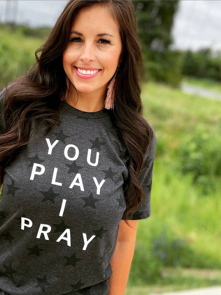 Black Star Tee | GameDay | Sports Mom for wholesale by You Play I Pray