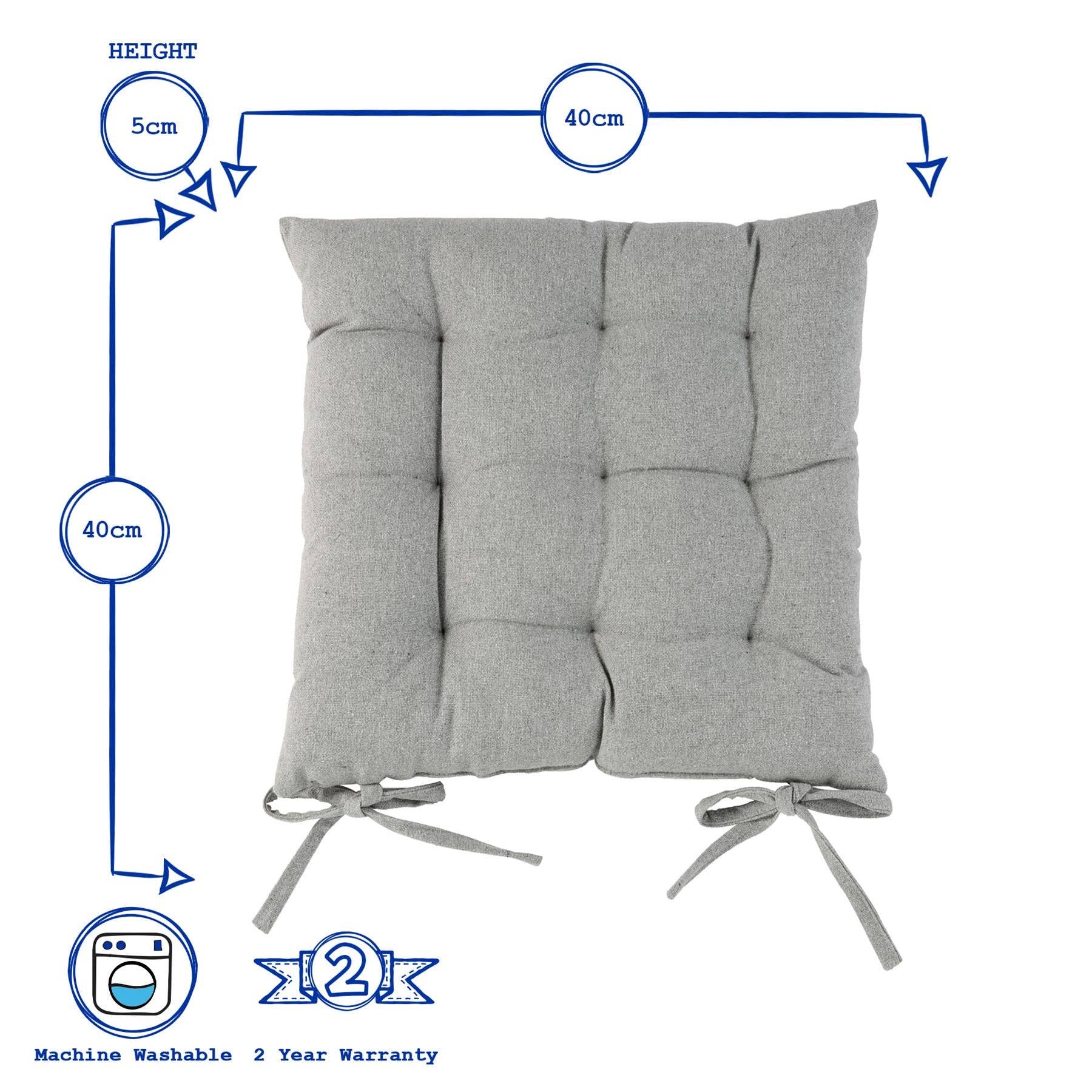 Rinkit Ltd - Wholesale Chair Cushion - Harbour Housewares Square Garden Chair Seat Cushion5