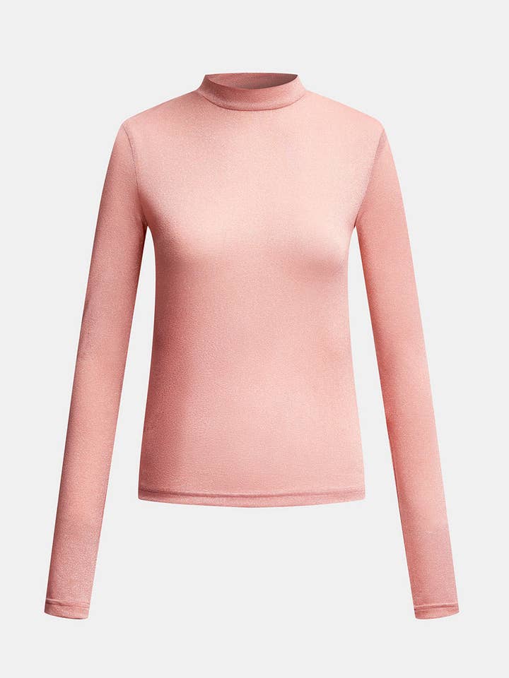 URBAN REVIVO Glittered Long Sleeve T-Shirt for wholesale by UrbanRevivo