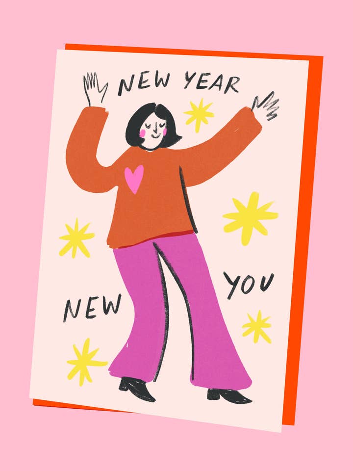 New Year New You Card for wholesale by Kitty Kenda Papergoods