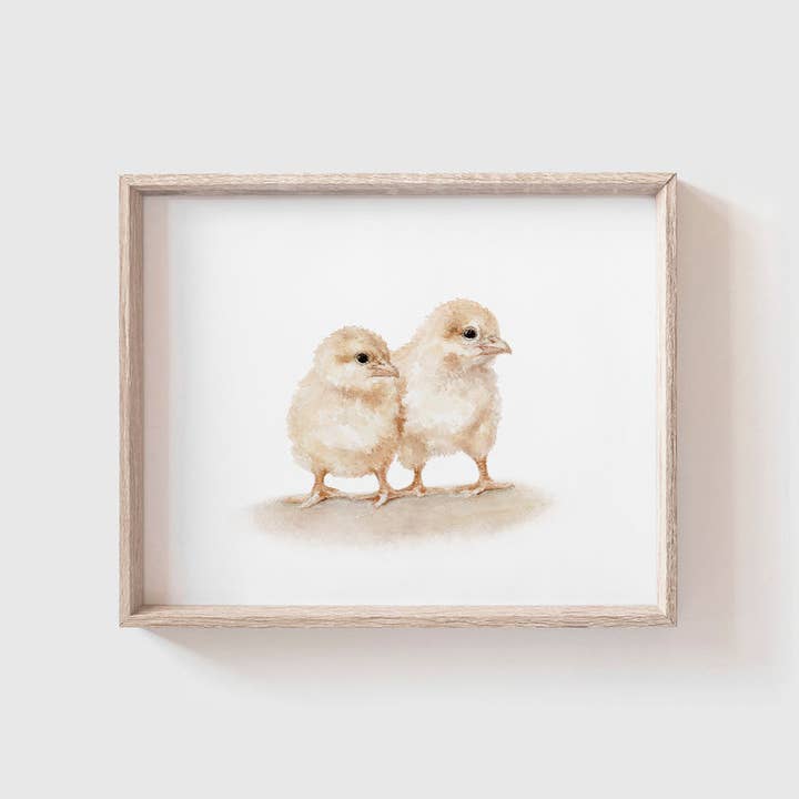 Farm Chicks Art Print for wholesale by Tabitha Paige