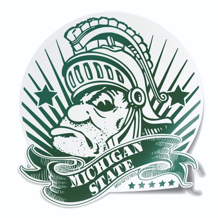 Nudge Printing - Wholesale Sticker - Michigan State University Gruff Money Car Decal