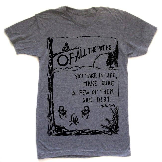 Megan Lee Designs - Wholesale Screen Printed T-Shirt - Unisex - Paths : Unisex Tee1