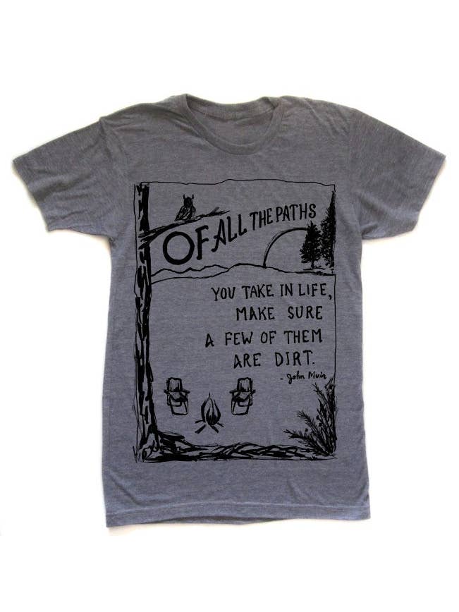 Megan Lee Designs - Wholesale Screen Printed T-Shirt - Unisex - Paths : Unisex Tee1