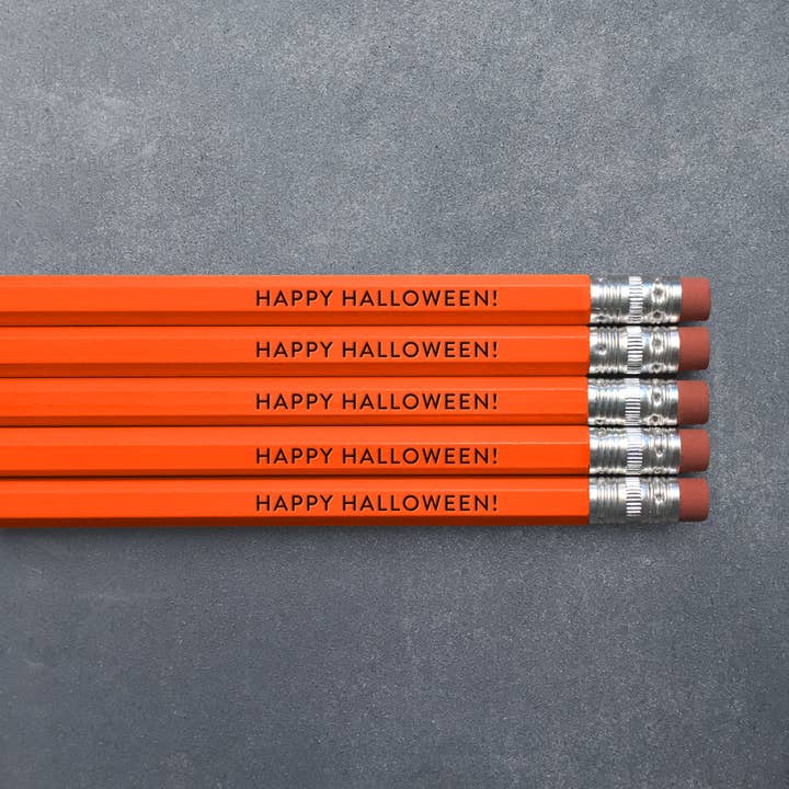 Happy Halloween! - Pencil Pack of 5 for wholesale by Huckleberry Letterpress