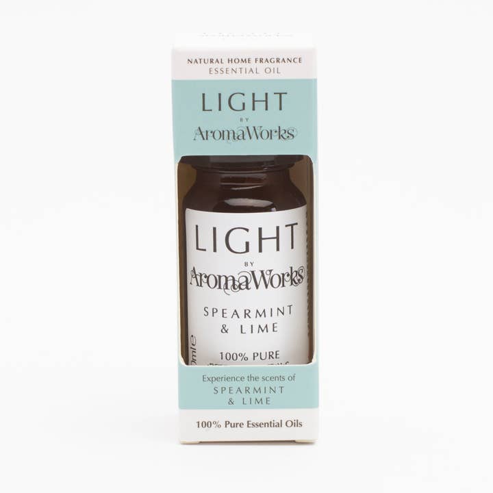 Olio essenziale di menta verde e lime, gamma leggera, 10 ml per la vendita all'ingrosso da parte di AromaWorks London