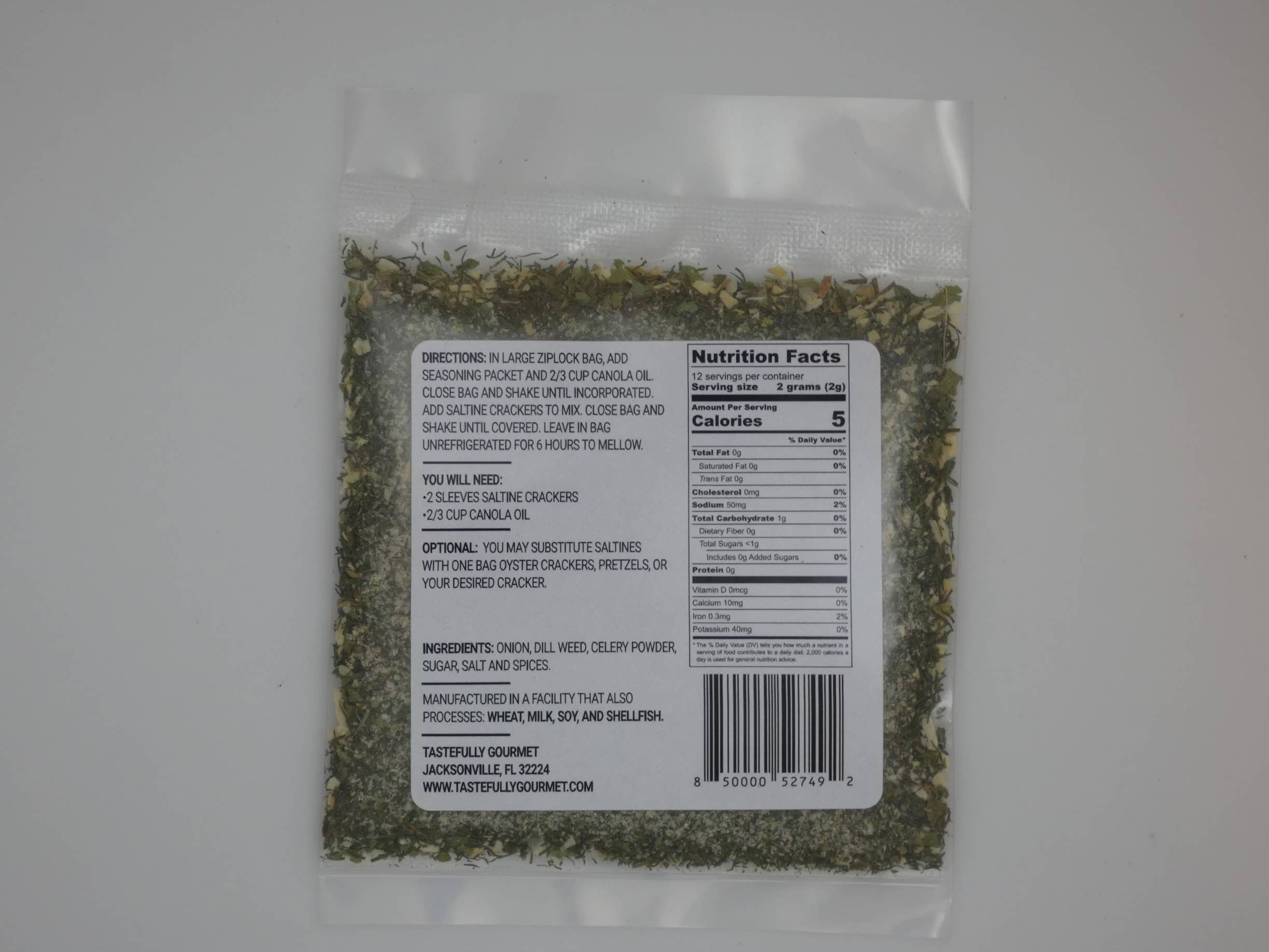 Tastefully Gourmet – wholesale Dried spice mix – Delicious Dill Cracker Seasoning Mix1