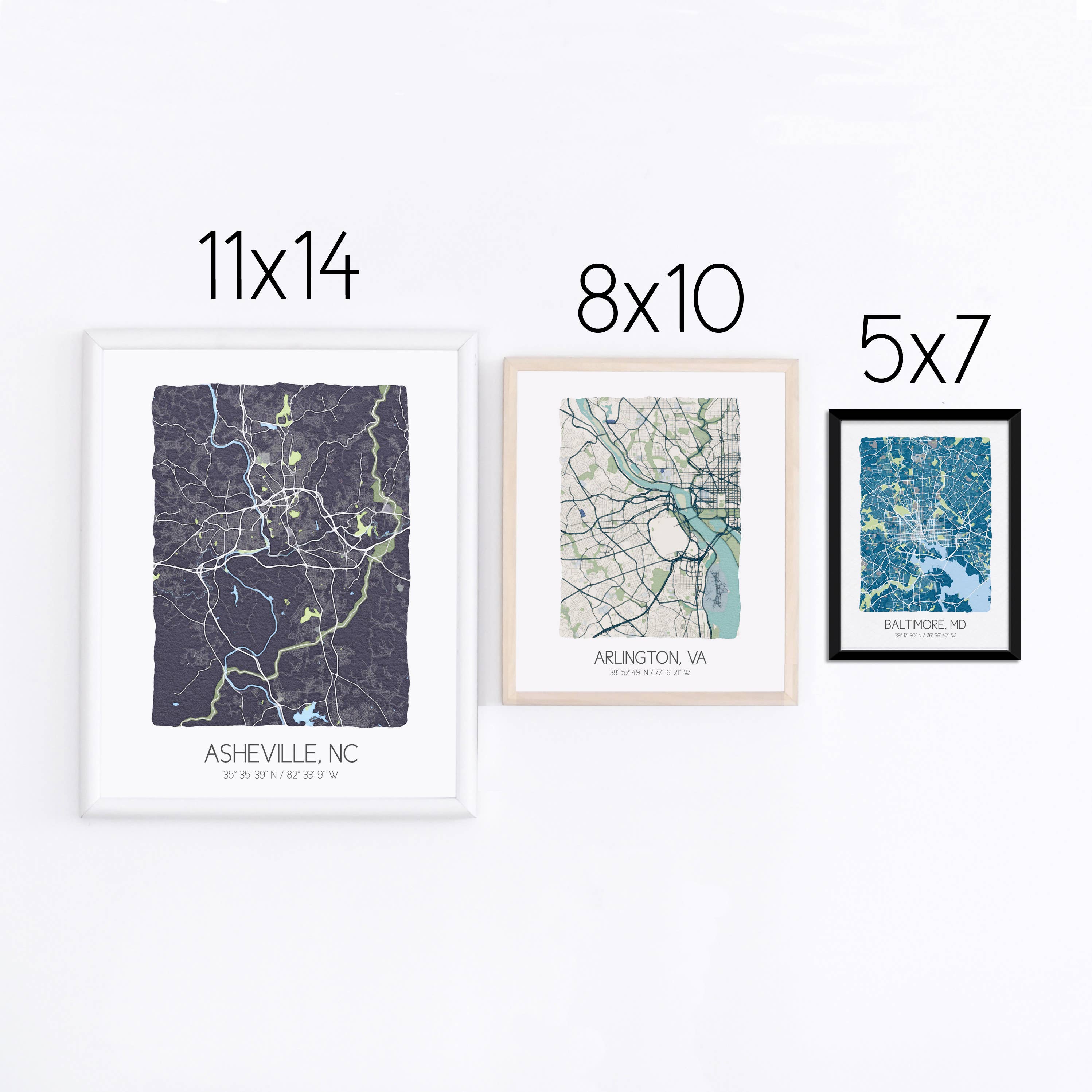 Sparks House Co. - Wholesale Art Print - Indianapolis Indiana Map - Watercolor Map Print - 4 colors10