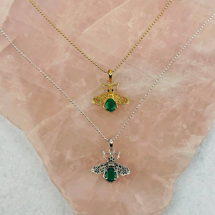 Rock Paradise – wholesale Individuell berlock/hänge – Bi hänge med kristall accent - Ädelsten hänge Sterling