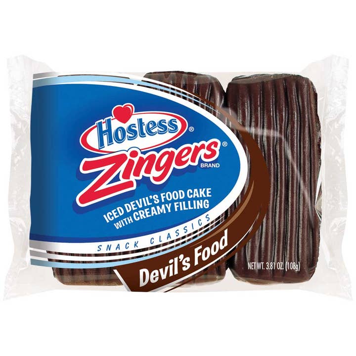 Hostess Chocolate Zinger 3 Pack 3.8 Oz, 6 Ct SINGLE SERVE for wholesale by Long Island Candy Factory