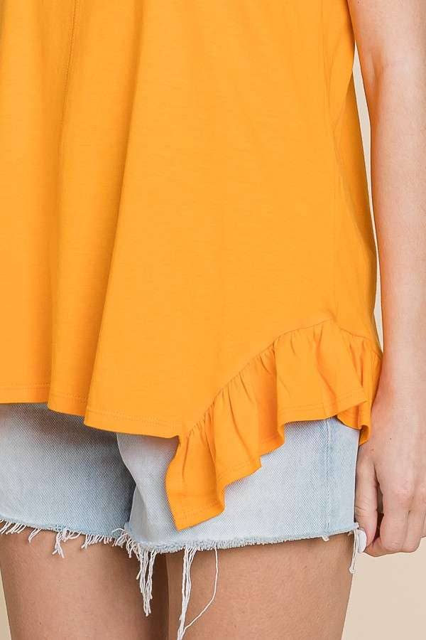 Culture Code - Wholesale Camisole - Women's - CJC1603 - SIDE RUFFLE LOOSE FIT CAMI6