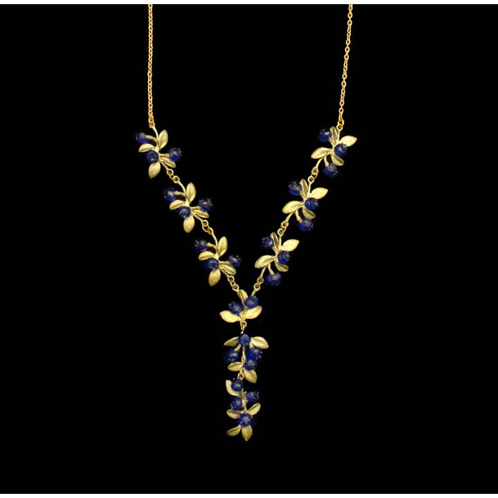 Michael Michaud - Wholesale Pendant/Charm Necklace - Petite Blueberry Dangle Necklace - 16" Adj.