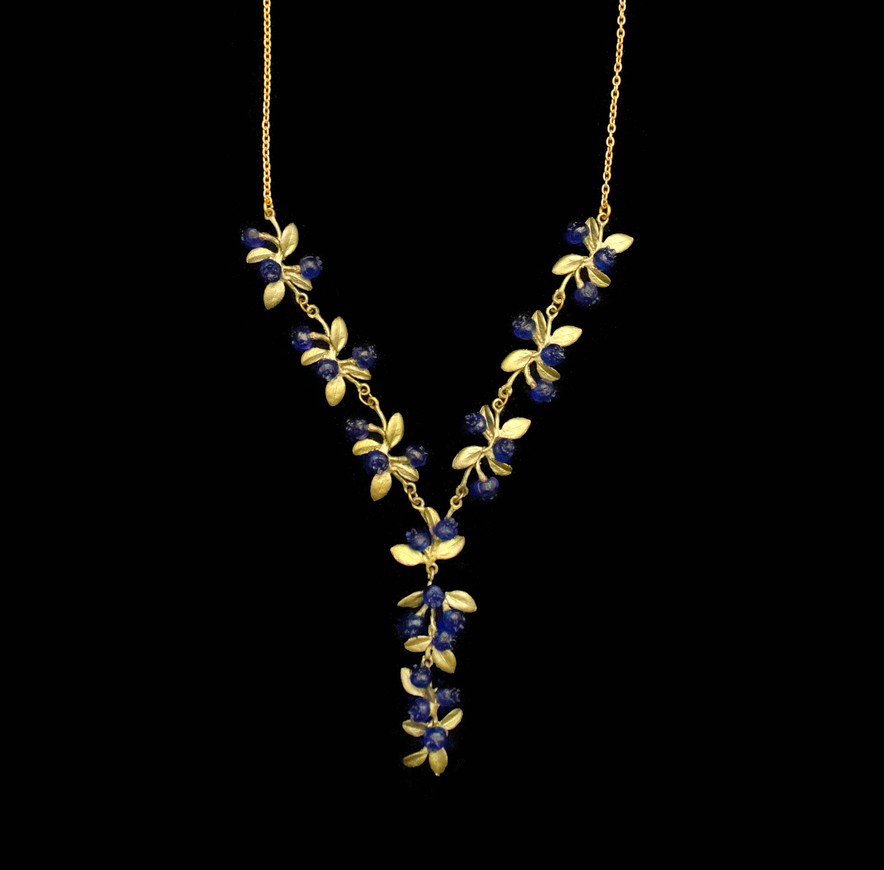 Michael Michaud - Wholesale Pendant/Charm Necklace - Petite Blueberry Dangle Necklace - 16" Adj.