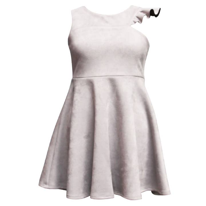 Vestido de mergulho em camurça techno (menina grande) por atacado de Ava & Yelly