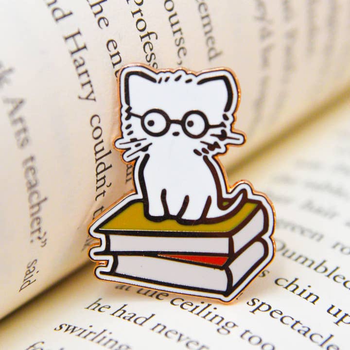 Tales of Eleanor - Wholesale Lapel Pin/Button - Harrison with Books Enamel Pin
