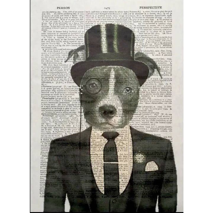 Impressão artística de parede Staffordshire Bull Terrier Dictionary - Cão por atacado de Parksmoonprints