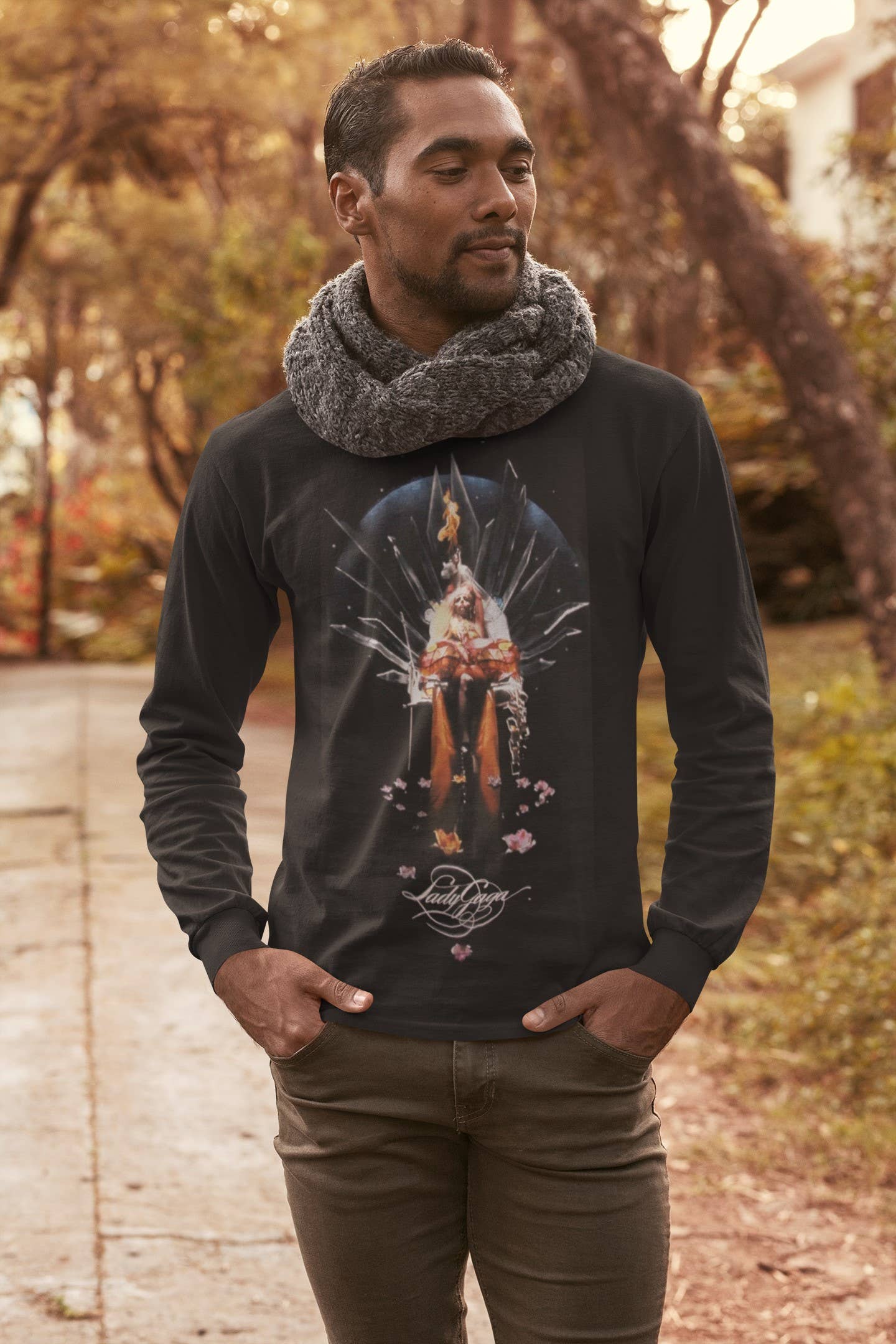 Official Store - Wholesale T-Shirt (Graphic) - Men's - Lady Gaga - Swing Men's Long Sleeve T Shirt1